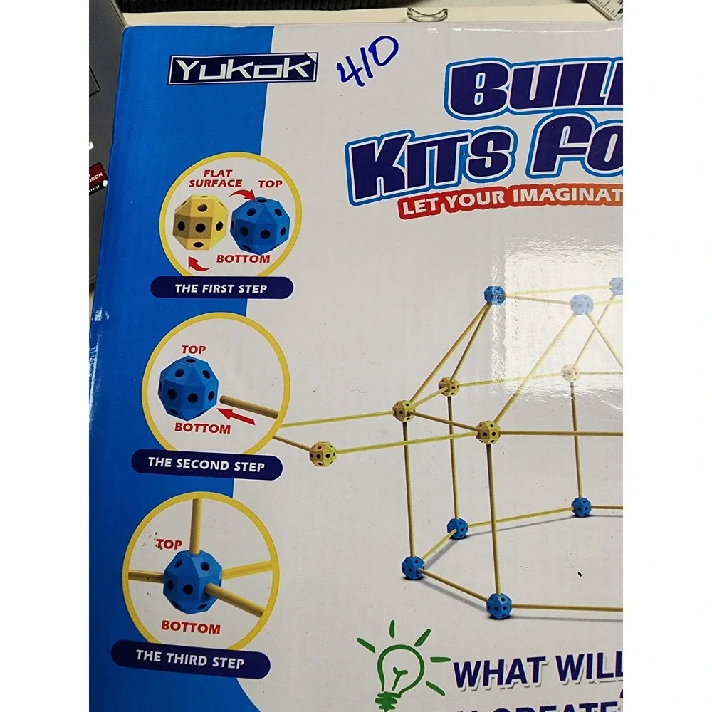 Yukok STEM Building Kit for Kids 122 Pcs Fort Construction Set Ages 3+ New